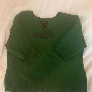 House of Harlow 1960 Forest green  women’s cashmere short sleeve Sweater